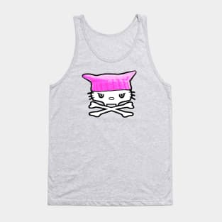 Pussy Hat Cat Skull Tank Top